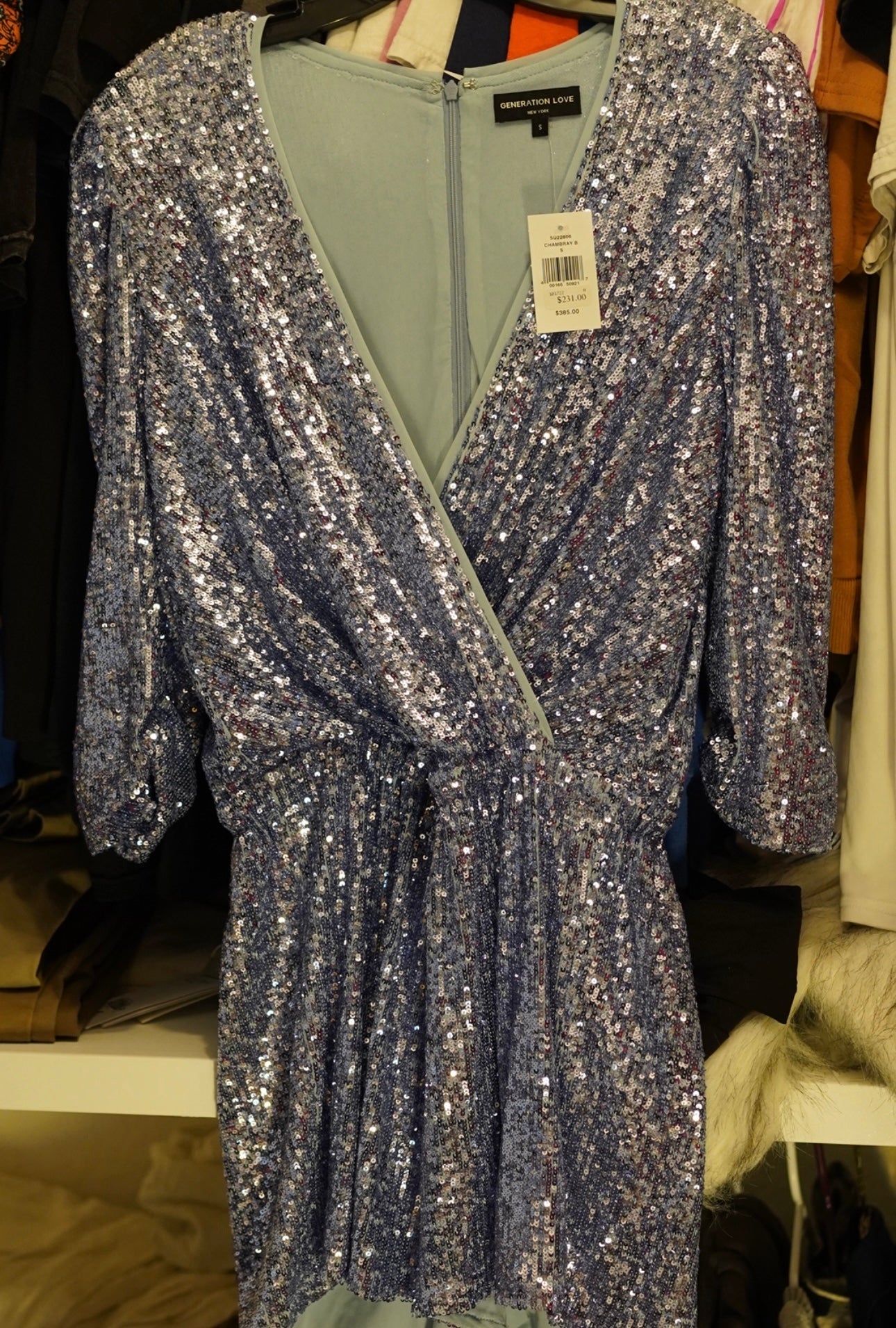 Periwinkle sequin romper